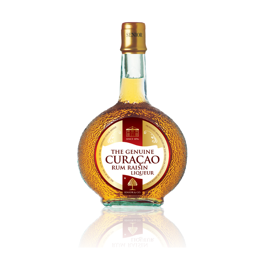 Curacao-Likör-Rum-Rosine